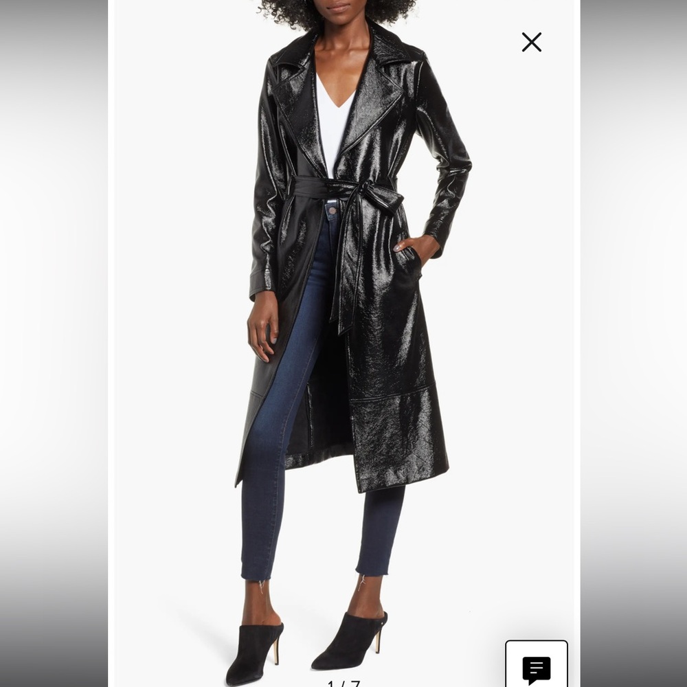 Leith Black Trench Coat